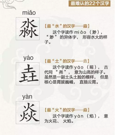 最难写的汉字拼音图片
